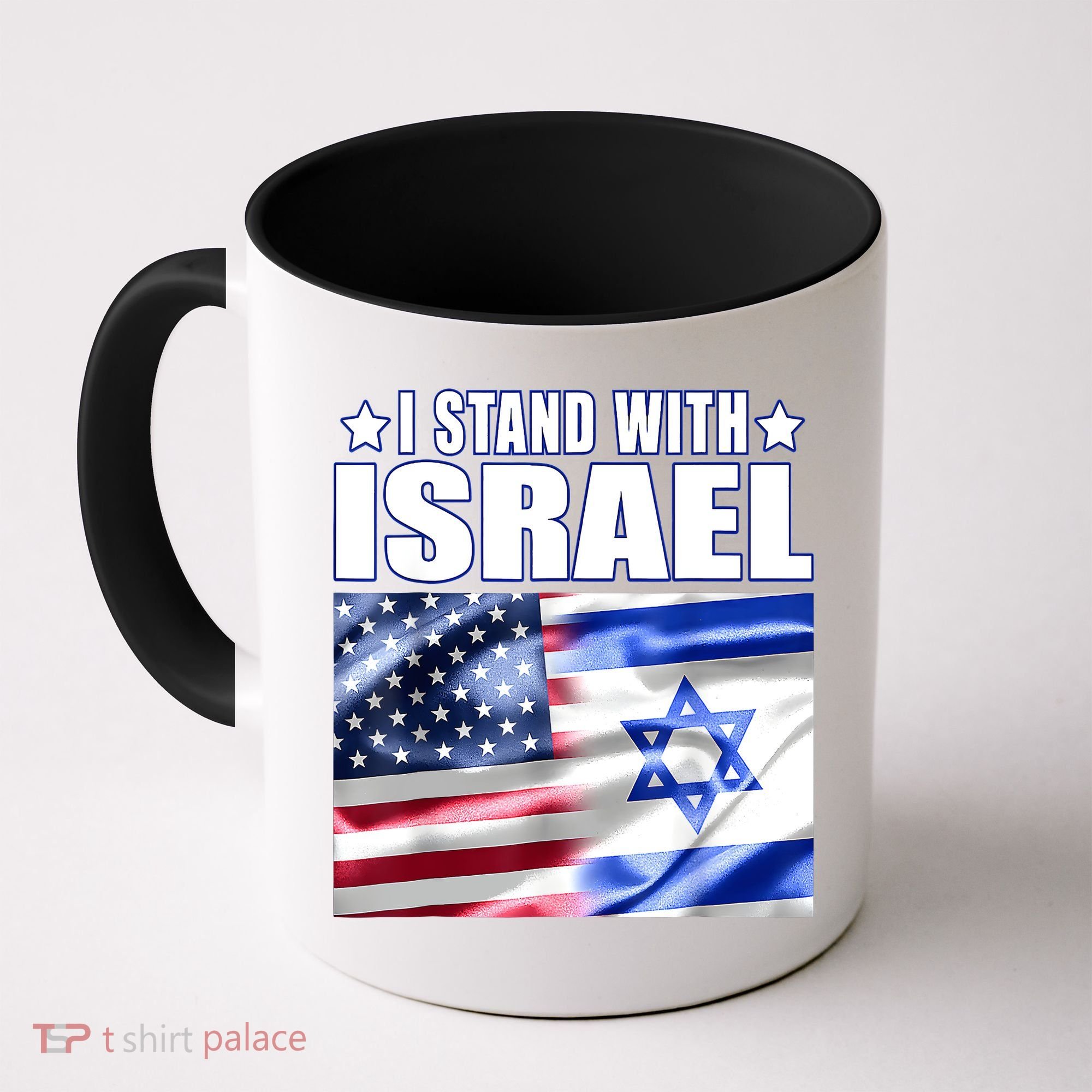 Support Israel I Stand With Israel Us Israel Flag Combined Coffee Mug