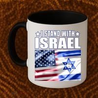 Support Israel I Stand With Israel Us Israel Flag Combined Coffee Mug thumb 2