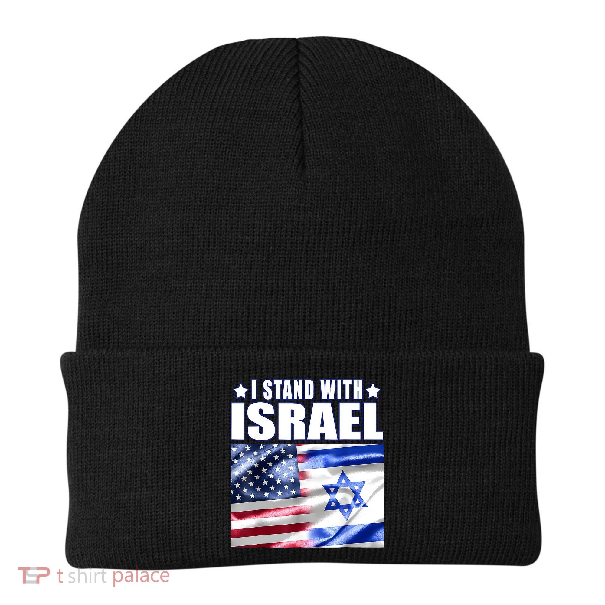 Support Israel I Stand With Israel Us Israel Flag Combined Beanie