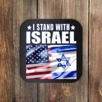 Support Israel I Stand With Israel Us Israel Flag Combined Coaster thumb 0