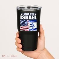 Support Israel I Stand With Israel Us Israel Flag Combined Tumbler thumb 2