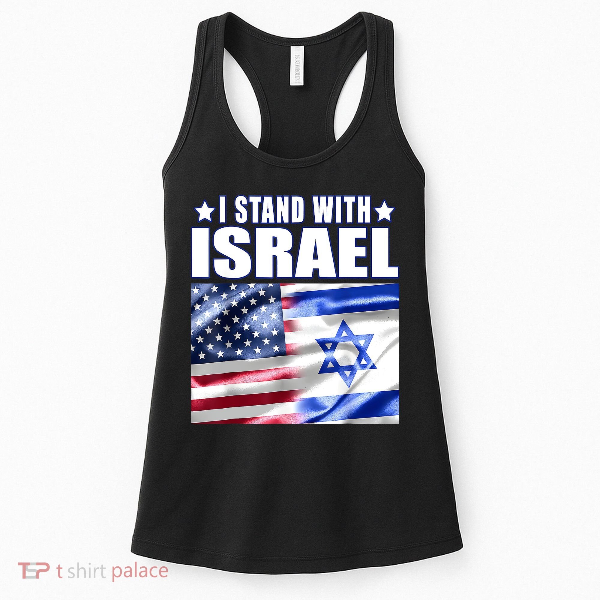 Support Israel I Stand With Israel Us Israel Flag Combined Women's Tank Top