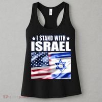 Support Israel I Stand With Israel Us Israel Flag Combined Women's Tank Top thumb 3