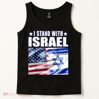 Support Israel I Stand With Israel Us Israel Flag Combined Tank Top thumb 2