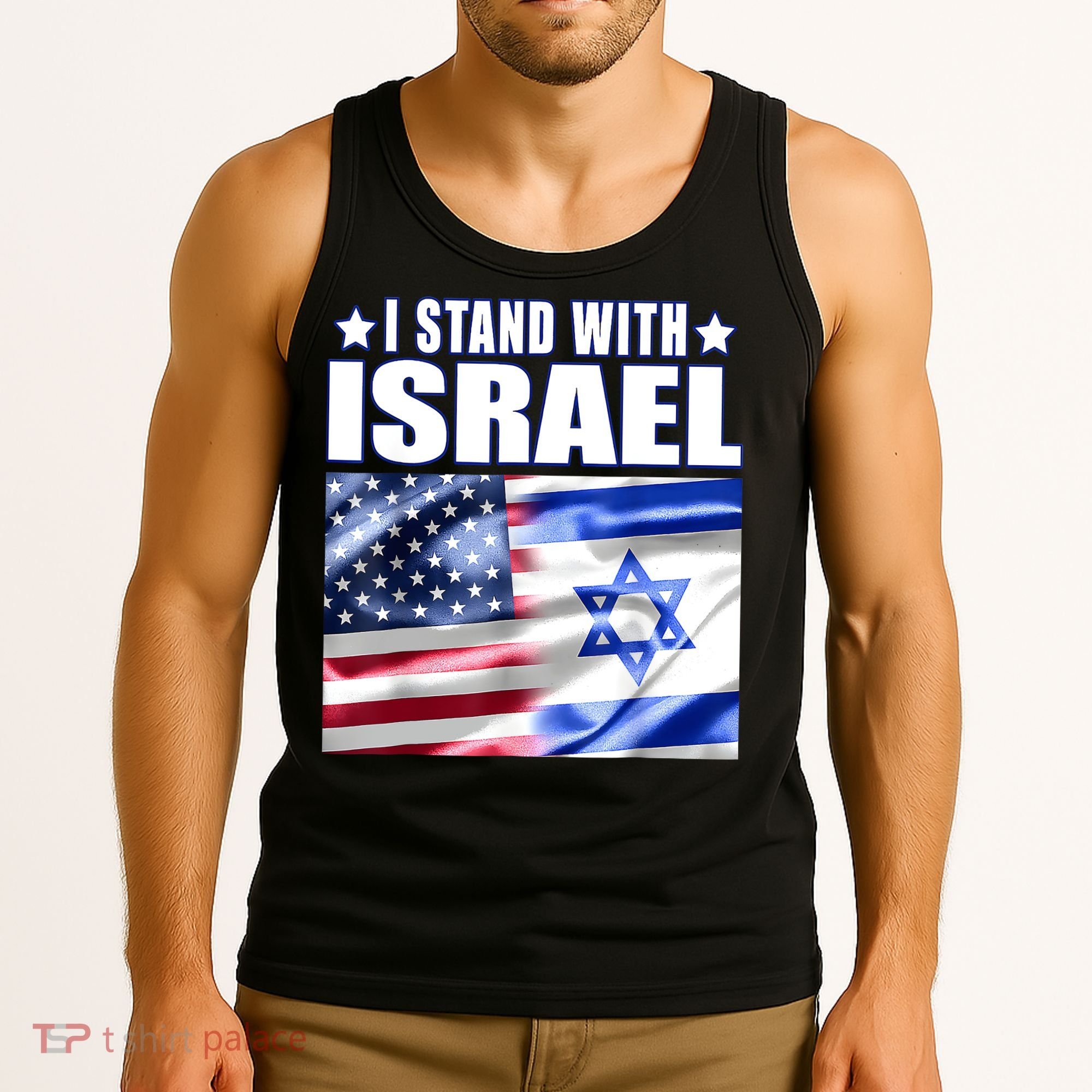 Support Israel I Stand With Israel Us Israel Flag Combined Tank Top