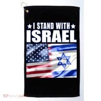 Support Israel I Stand With Israel Us Israel Flag Combined Golf Towel thumb 0