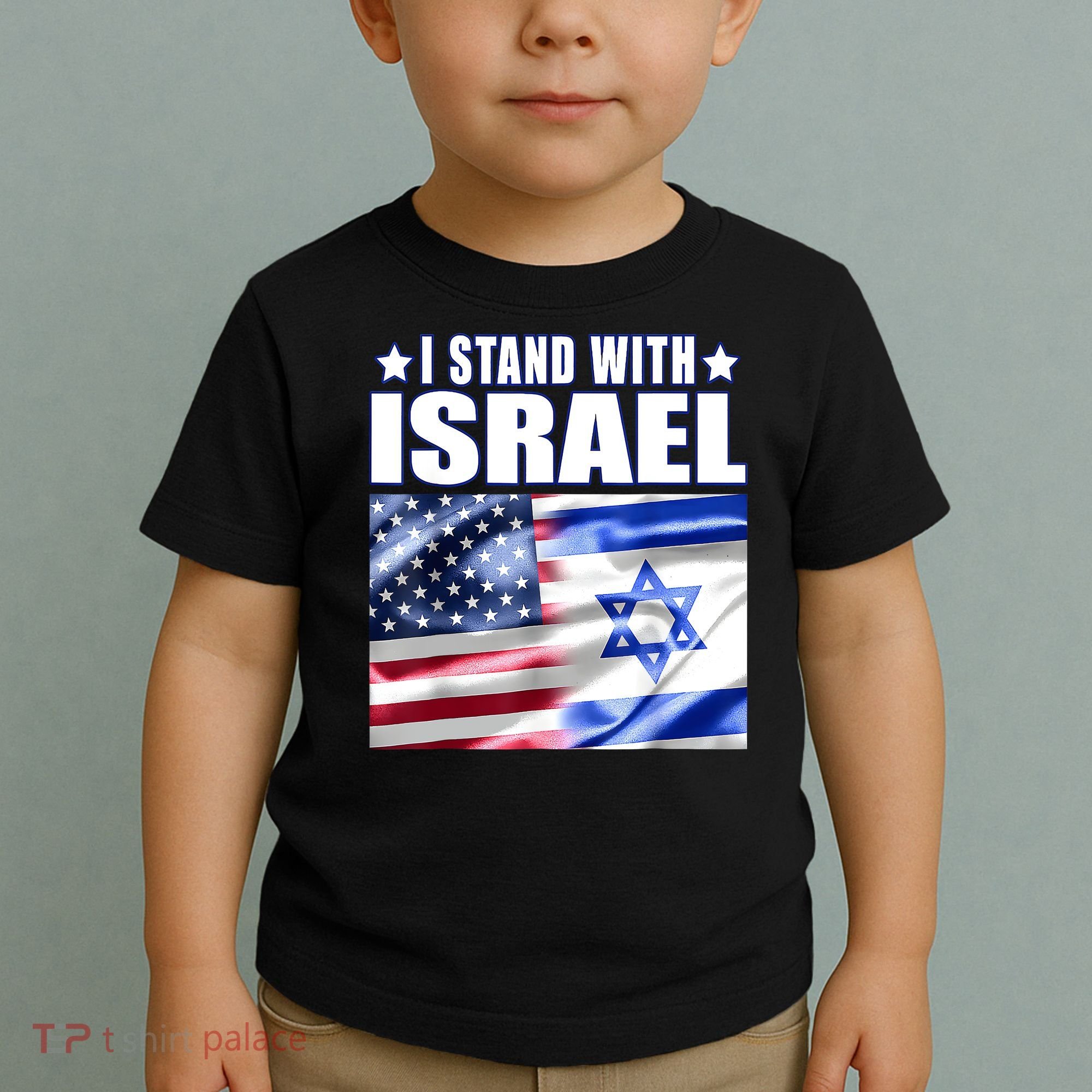 Support Israel I Stand With Israel Us Israel Flag Combined Toddler T-Shirt