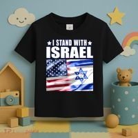 Support Israel I Stand With Israel Us Israel Flag Combined Toddler T-Shirt thumb 3