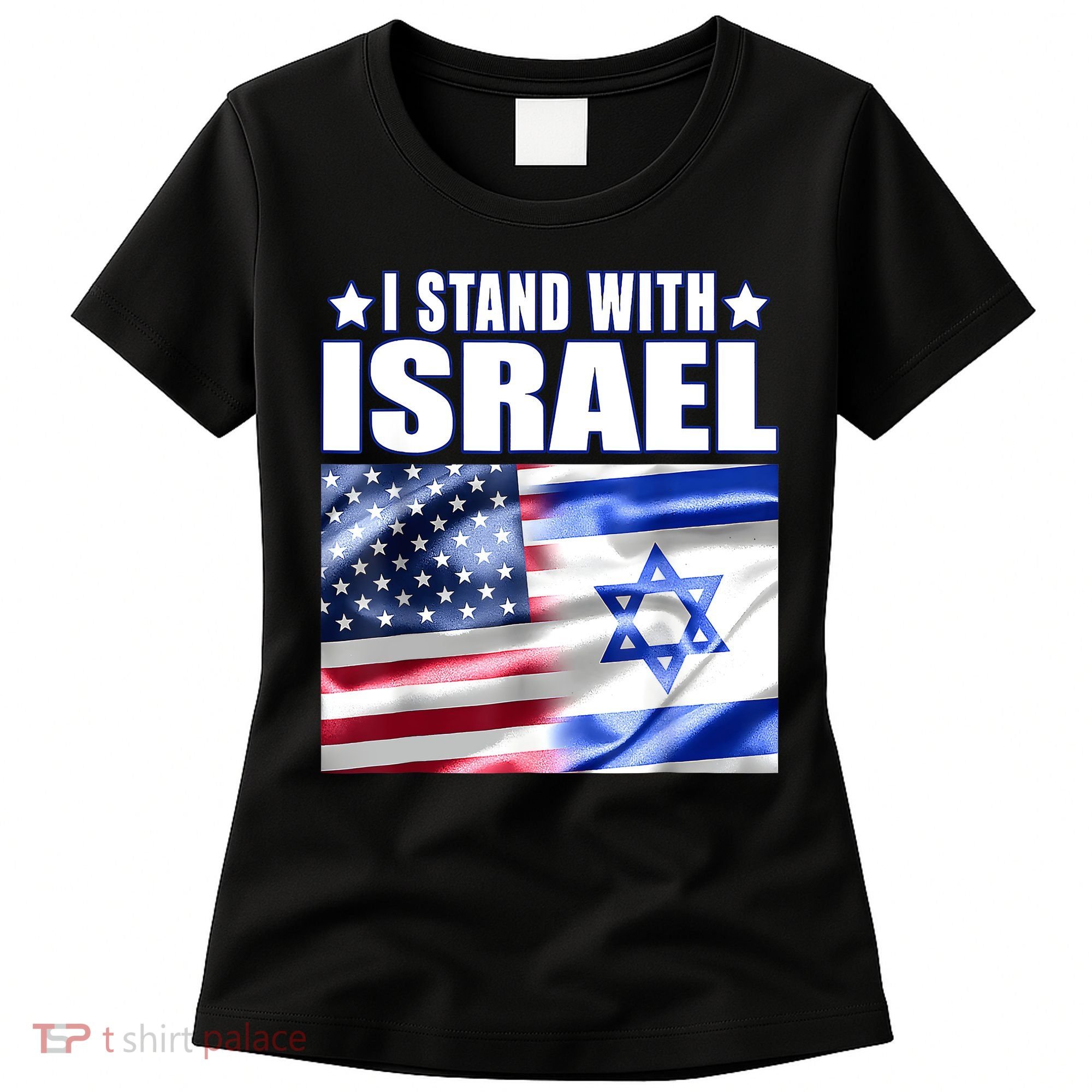 Support Israel I Stand With Israel Us Israel Flag Combined Women's T-Shirt