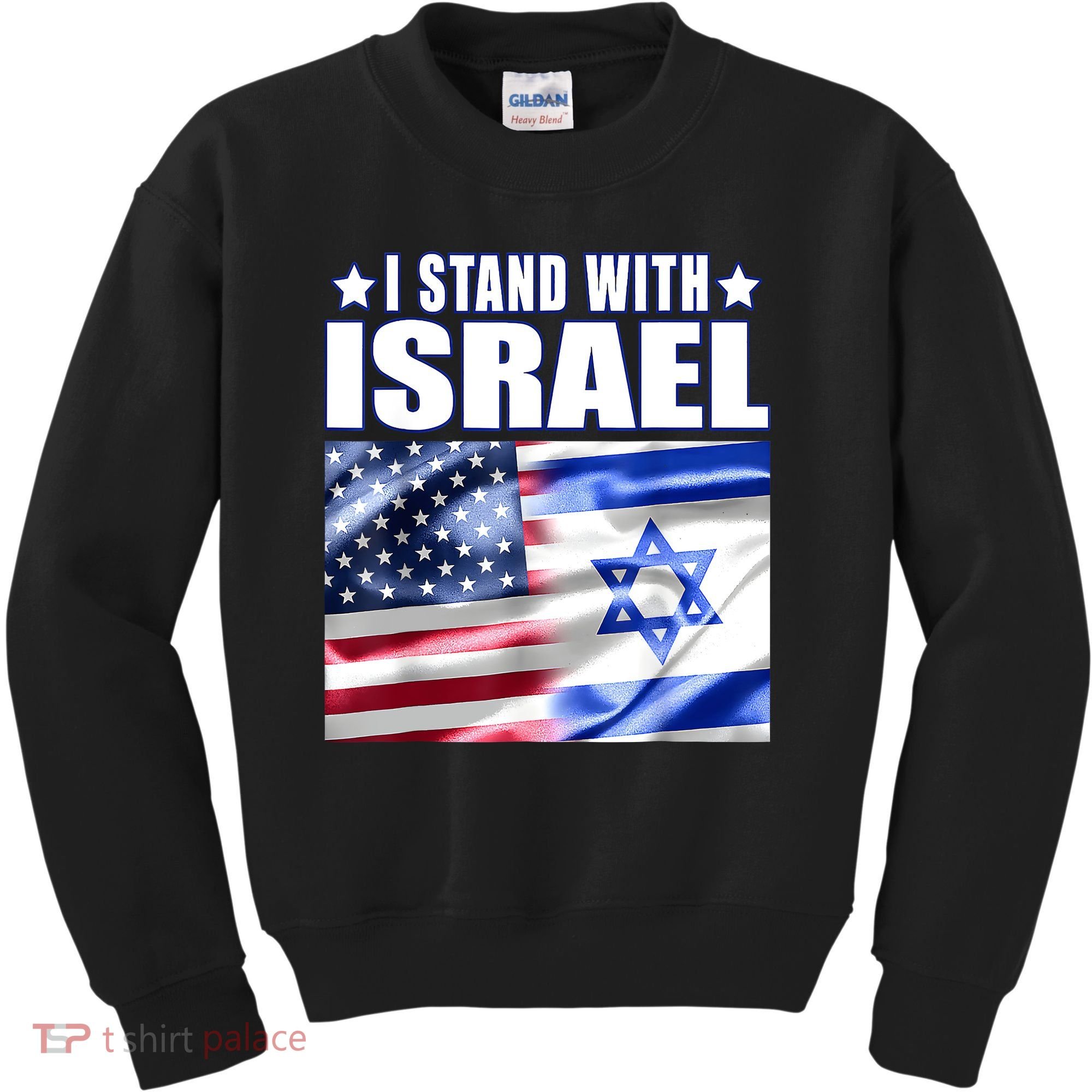 Support Israel I Stand With Israel Us Israel Flag Combined Kids Sweatshirt