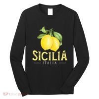 Sicilia Italia Italian Lemons Proud Sicilian Long Sleeve Shirt thumb 0