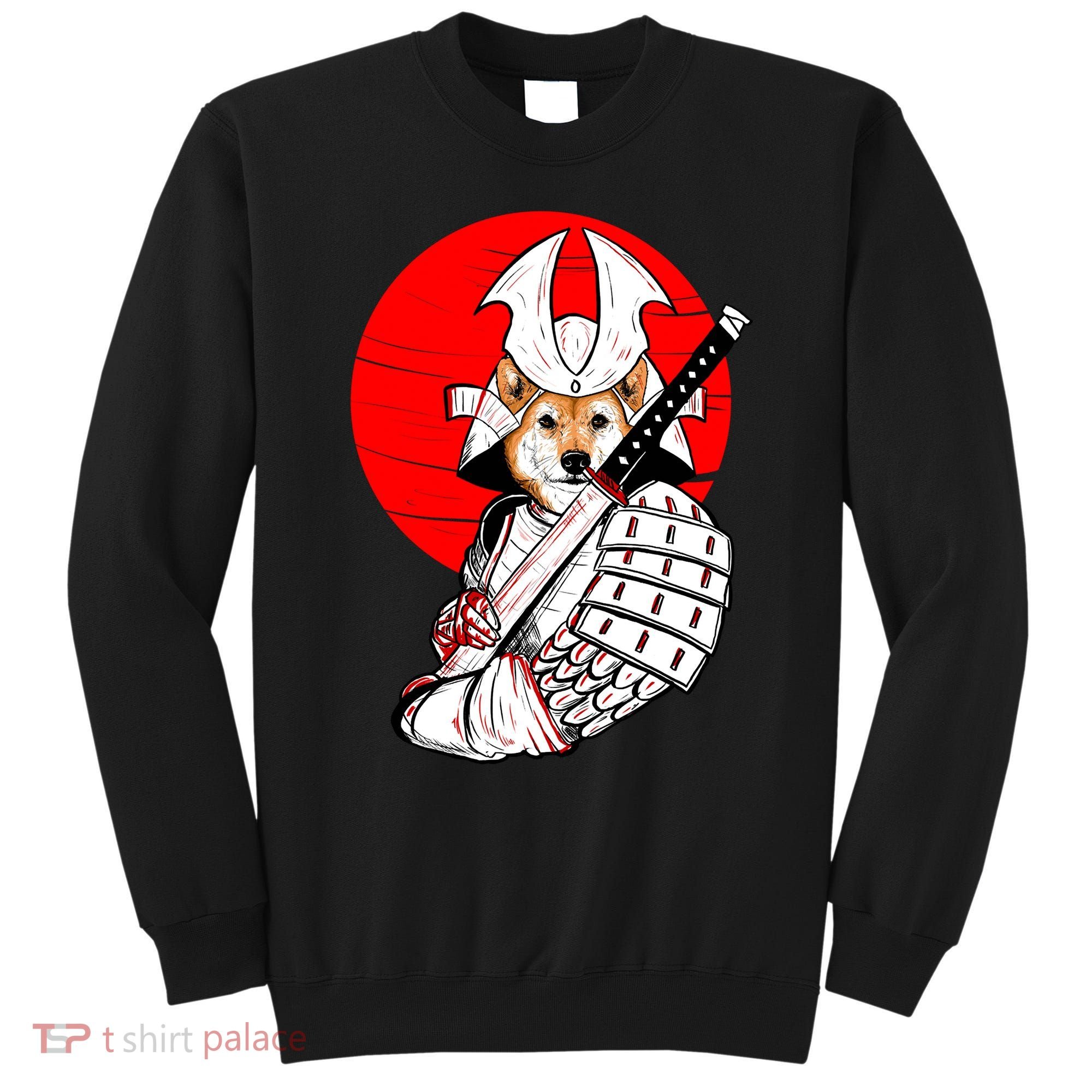 Shiba Inu Japanese Samurai Katana - Funny Dog Meme Anime  Sweatshirt