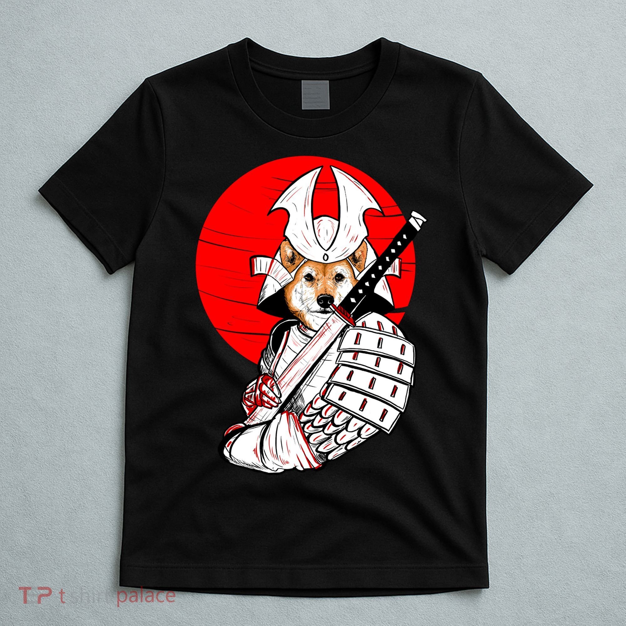 Shiba Inu Japanese Samurai Katana - Funny Dog Meme Anime  T-Shirt