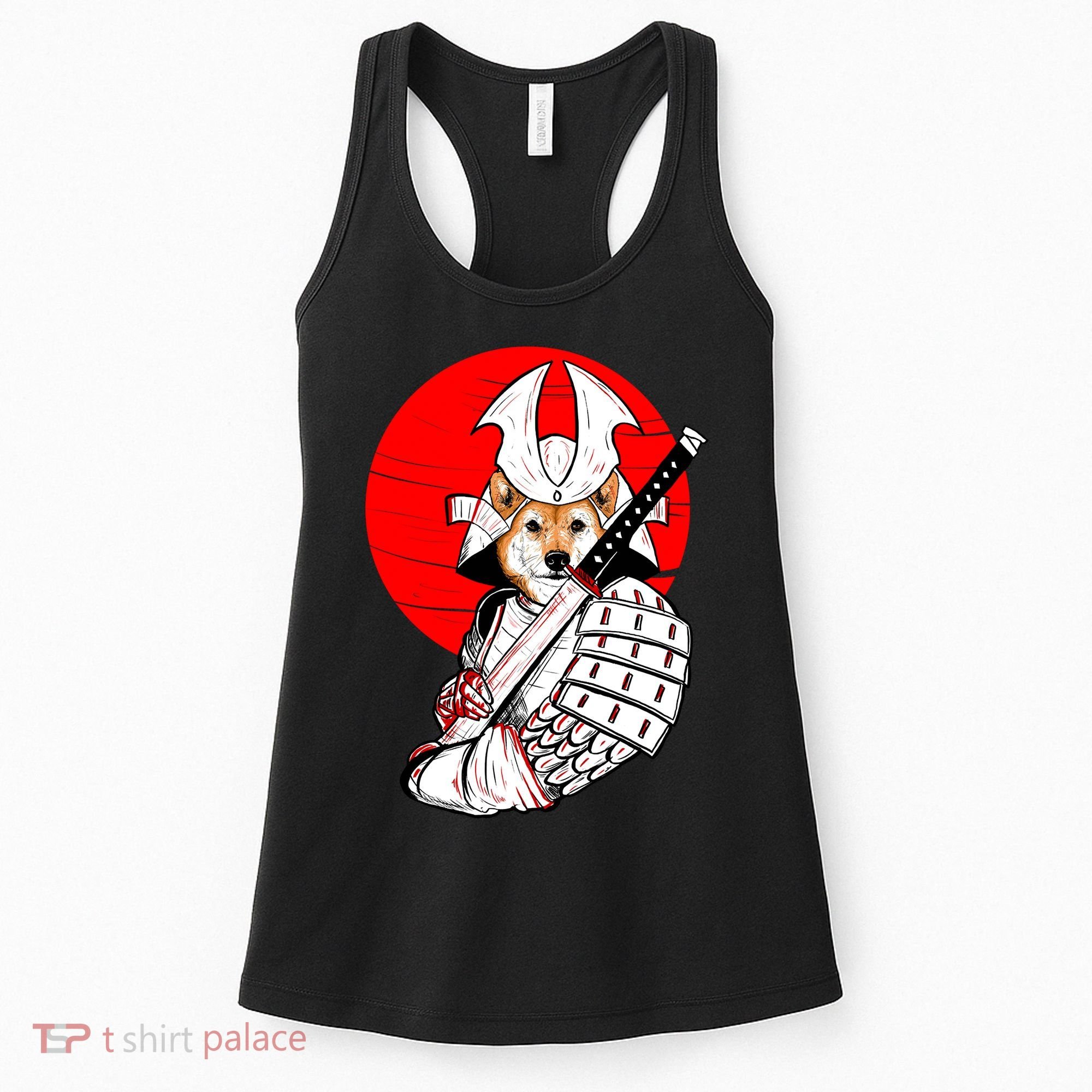 Shiba Inu Japanese Samurai Katana - Funny Dog Meme Anime  Women's Tank Top