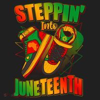 Steppin Into Juneteenth Sneaker Gym Shoes Celebrate Juneteenth Women's Sweatshirt thumb 2