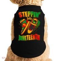 Steppin Into Juneteenth Sneaker Gym Shoes Celebrate Juneteenth Doggie Tank thumb 0