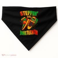 Steppin Into Juneteenth Sneaker Gym Shoes Celebrate Juneteenth USA-Made Doggie Bandana thumb 0