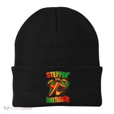 Steppin Into Juneteenth Sneaker Gym Shoes Celebrate Juneteenth Beanie