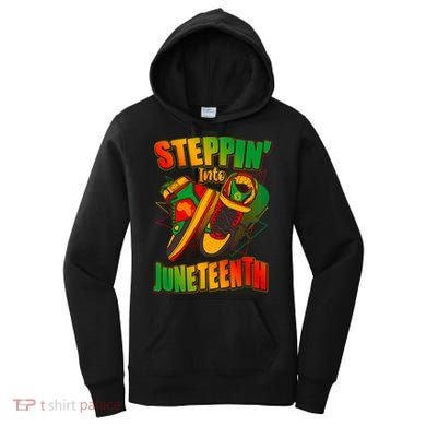 Steppin Into Juneteenth Sneaker Gym Shoes Celebrate Juneteenth Women's Hoodie