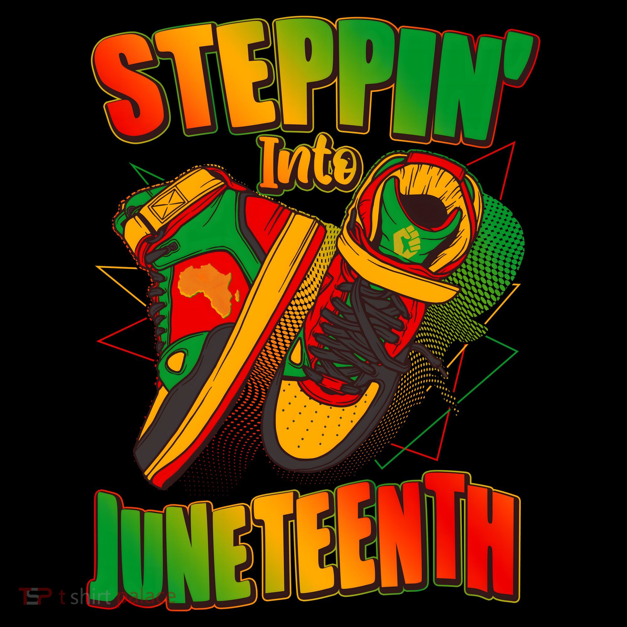 Steppin Into Juneteenth Sneaker Gym Shoes Celebrate Juneteenth Women's Hoodie