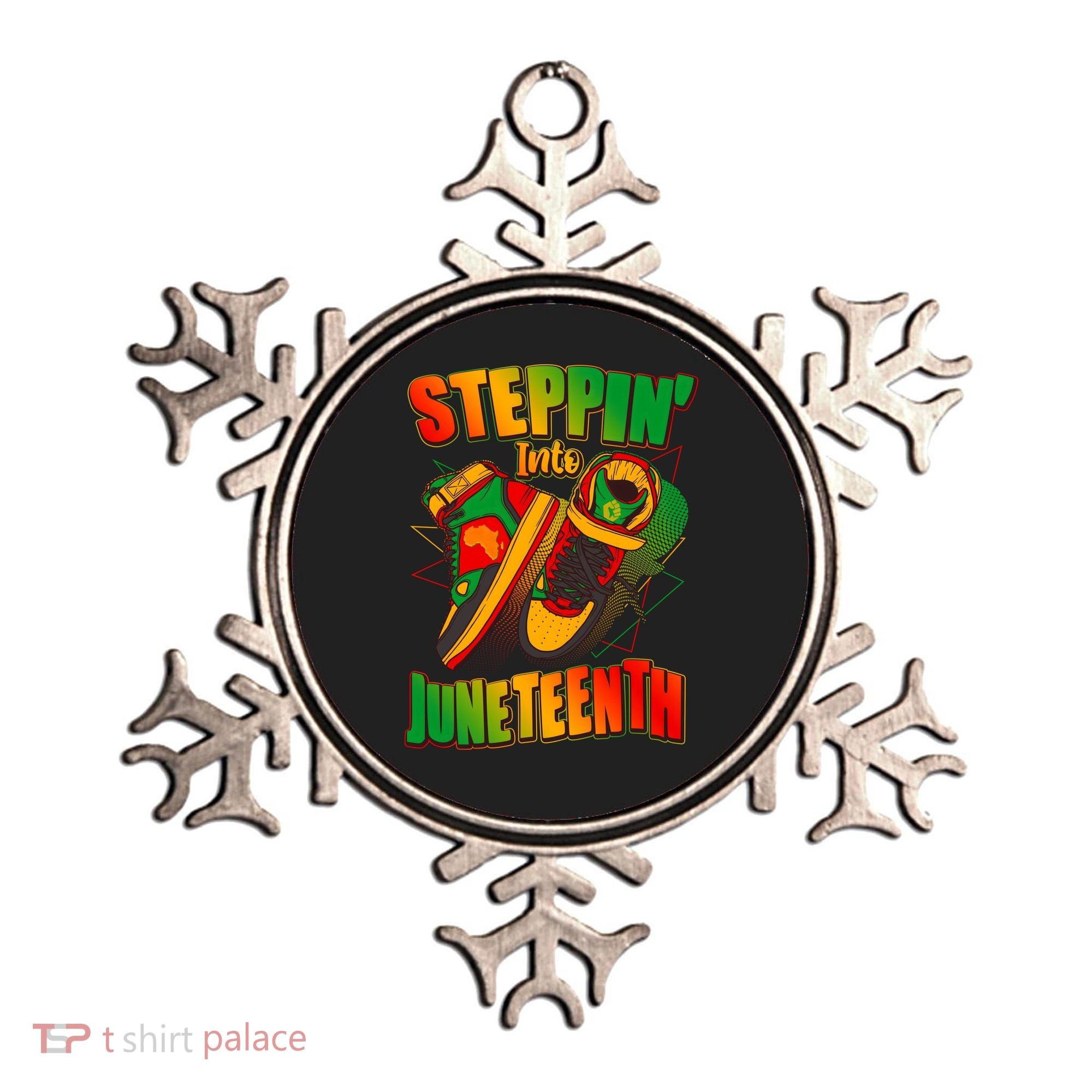 Steppin Into Juneteenth Sneaker Gym Shoes Celebrate Juneteenth Ornament