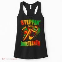 Steppin Into Juneteenth Sneaker Gym Shoes Celebrate Juneteenth Women's Tank Top thumb 0