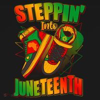 Steppin Into Juneteenth Sneaker Gym Shoes Celebrate Juneteenth Women's Tank Top thumb 5