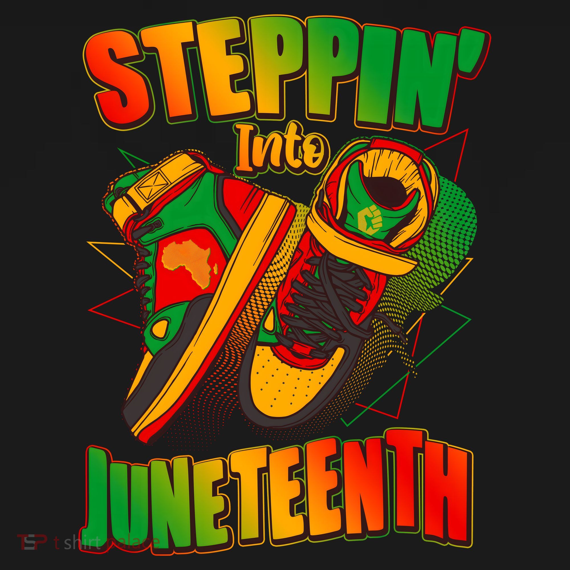 Steppin Into Juneteenth Sneaker Gym Shoes Celebrate Juneteenth Women's Tank Top