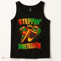 Steppin Into Juneteenth Sneaker Gym Shoes Celebrate Juneteenth Tank Top thumb 2