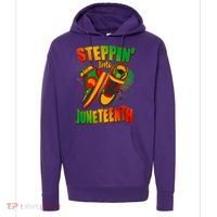 Steppin Into Juneteenth Sneaker Gym Shoes Celebrate Juneteenth Hoodie thumb 0