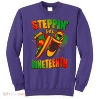 Steppin Into Juneteenth Sneaker Gym Shoes Celebrate Juneteenth Sweatshirt thumb 0
