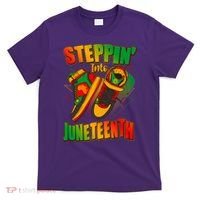 Steppin Into Juneteenth Sneaker Gym Shoes Celebrate Juneteenth T-Shirt thumb 0