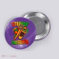 Steppin Into Juneteenth Sneaker Gym Shoes Celebrate Juneteenth Button thumb 0