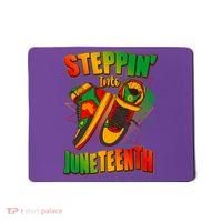 Steppin Into Juneteenth Sneaker Gym Shoes Celebrate Juneteenth Mousepad thumb 0