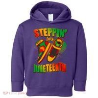 Steppin Into Juneteenth Sneaker Gym Shoes Celebrate Juneteenth Toddler Hoodie thumb 0