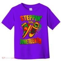 Steppin Into Juneteenth Sneaker Gym Shoes Celebrate Juneteenth Toddler T-Shirt thumb 0