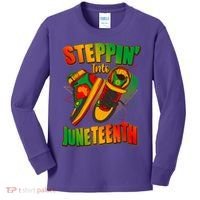 Steppin Into Juneteenth Sneaker Gym Shoes Celebrate Juneteenth Kids Long Sleeve Shirt thumb 0