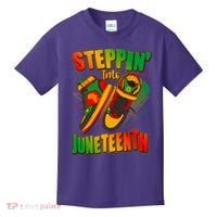 Steppin Into Juneteenth Sneaker Gym Shoes Celebrate Juneteenth Kids T-Shirt thumb 0