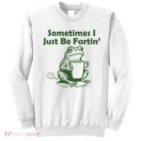 Sometimes I Just Be Fartin Funny Frog Sweatshirt thumb 0