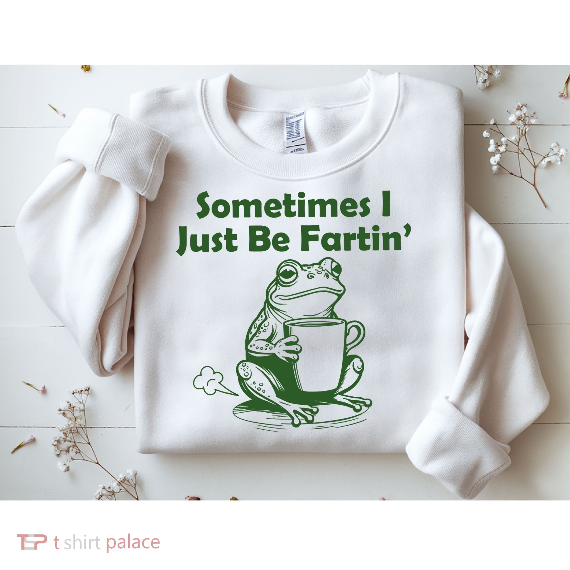 Sometimes I Just Be Fartin Funny Frog Sweatshirt