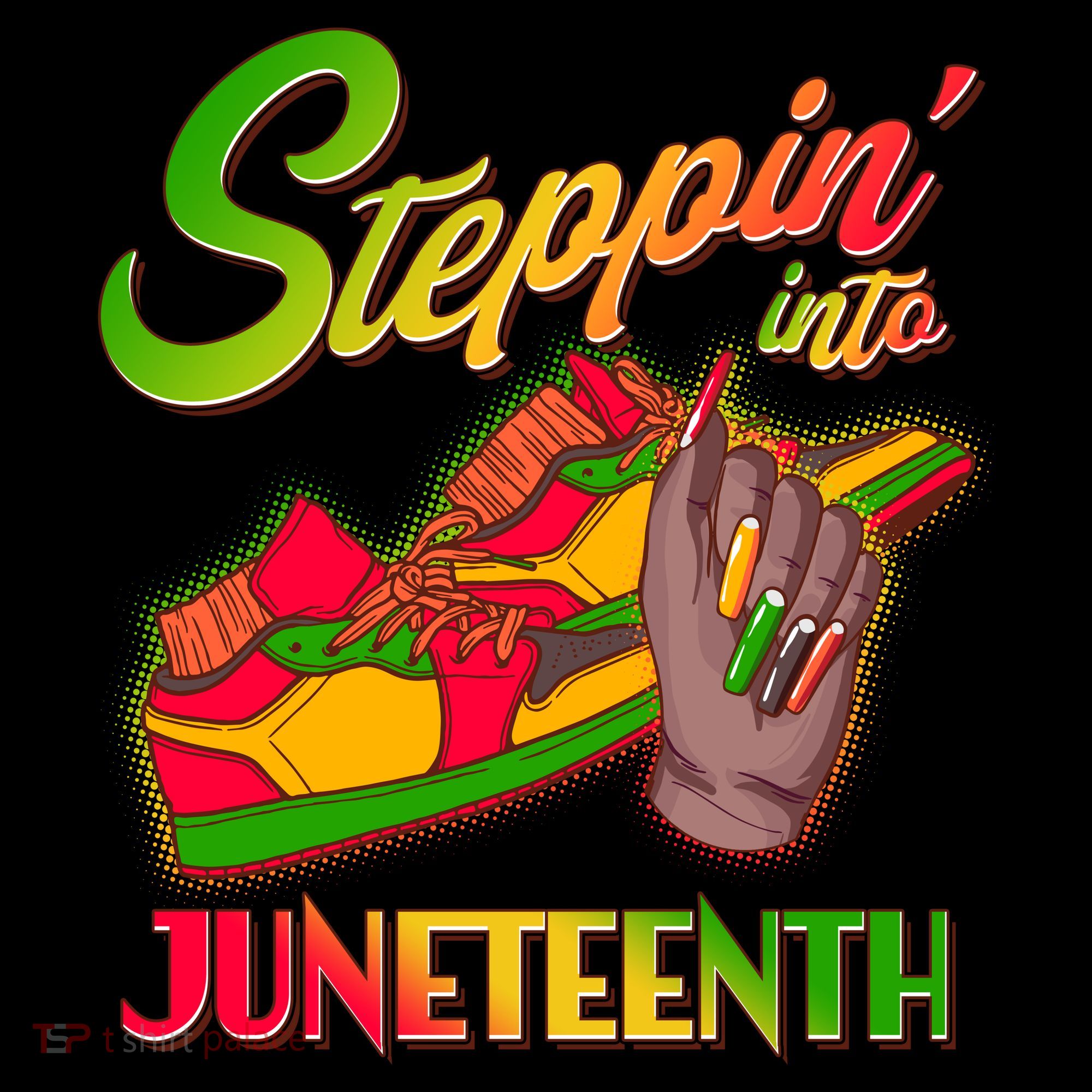 Steppin Into Juneteenth Long Sleeve Shirt
