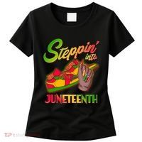 Steppin Into Juneteenth Women's T-Shirt thumb 0
