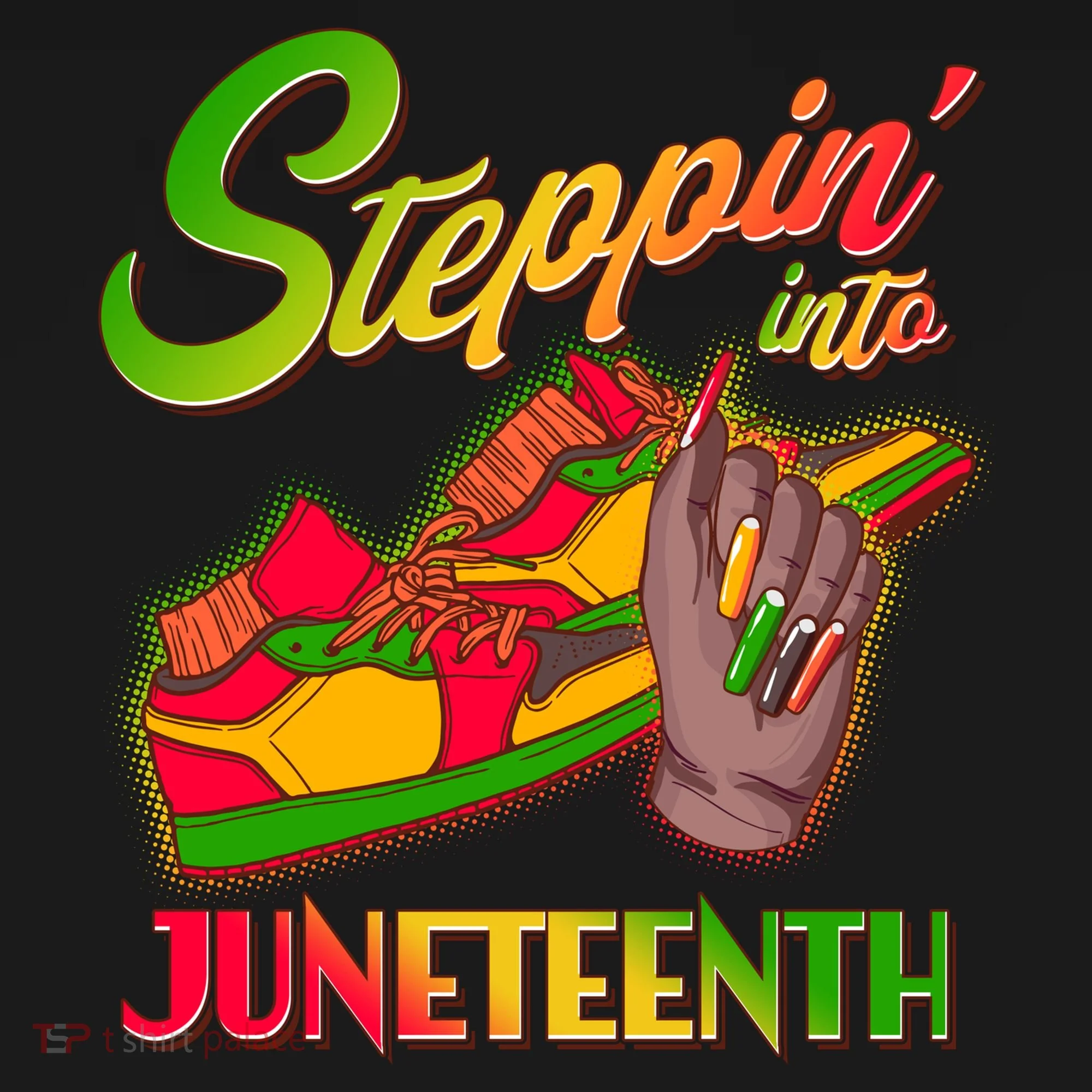 Steppin Into Juneteenth Kids T-Shirt