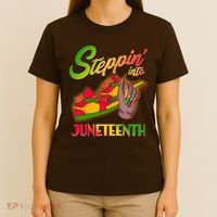 Steppin Into Juneteenth T-Shirt thumb 4