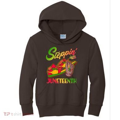 Steppin Into Juneteenth Kids Hoodie