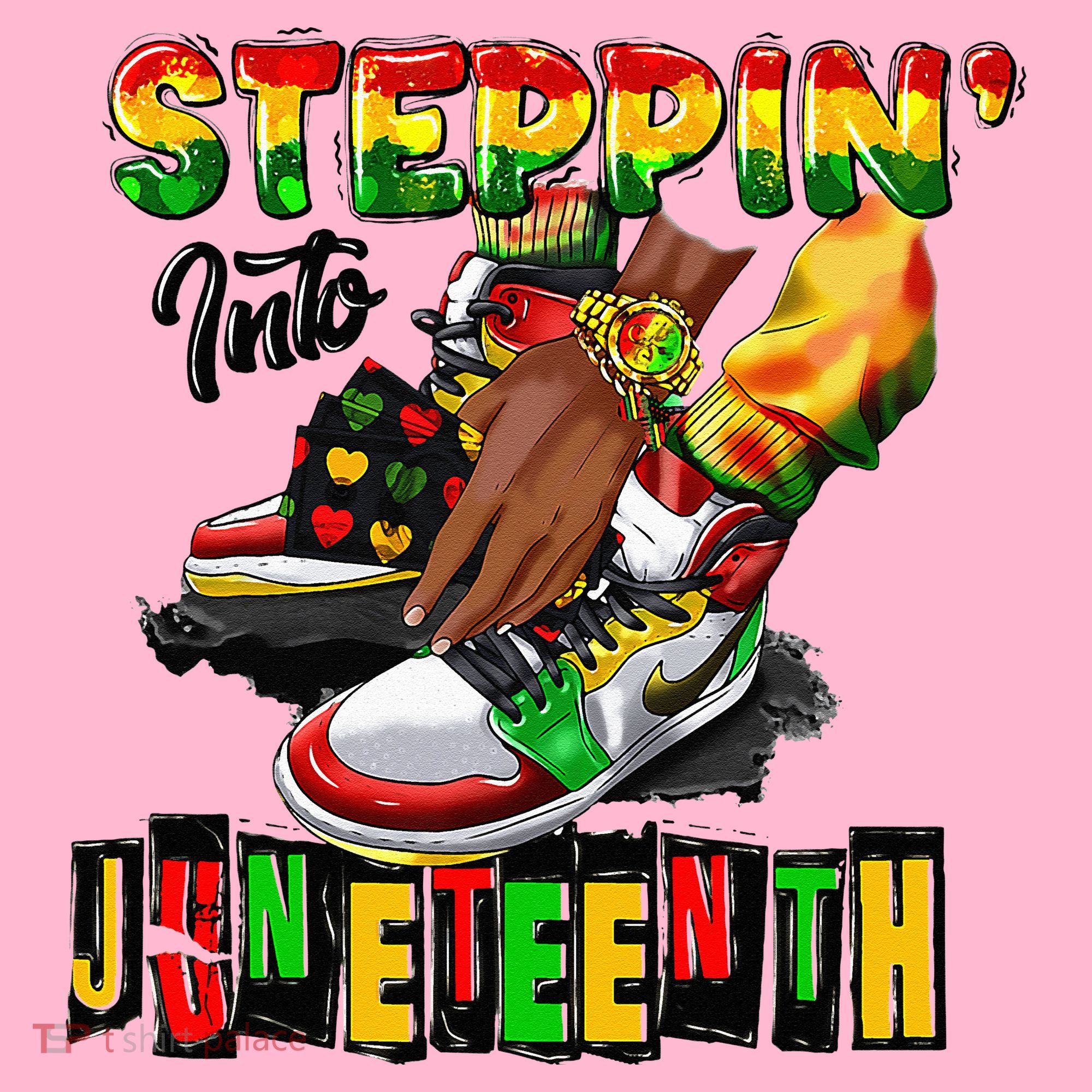 Stepping Into Juneteenth African American Black Shoes Coaster