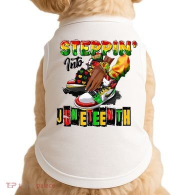 Stepping Into Juneteenth African American Black Shoes Doggie Tank