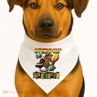 Stepping Into Juneteenth African American Black Shoes USA-Made Doggie Bandana thumb 1