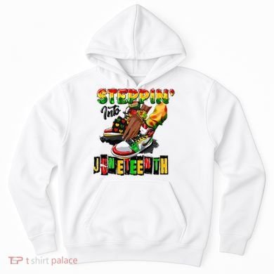Stepping Into Juneteenth African American Black Shoes Hoodie
