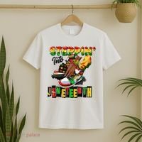 Stepping Into Juneteenth African American Black Shoes T-Shirt thumb 2
